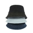 thumbnail image 5 of Yuelianxi Bucket Hat for Women Men Summer Jean Bucket Cap Adjustable Sun Hats for Women Travel Outdoor Beach Light Blue, 5 of 9