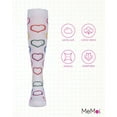 thumbnail image 6 of MeMoi Dazzling Hearts Cotton Blend Knee High Socks - Girls - Female, 8, White, 6 of 7