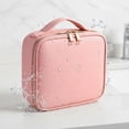 thumbnail image 6 of Qiyester Makeup Bag for Women Travel Cute Cosmetic Train Case Toiletry Organizer with Adjustable Dividers (Pink), 6 of 10