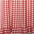 thumbnail image 4 of VHC Brands Annie Buffalo Check Cotton Farmhouse Bath Rod Pocket Button Holes Hooks Shower Curtain, Red Country, 4 of 4