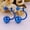 C: Metallic Royal Blue, variant on 2 Pairs Metallic Color Acrylic Round Double Sided Ear Stud Front Back Earrings-H: Metallic Sky Blue