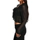 thumbnail image 4 of Txlixc Blusa de mujer, blusa de manga larga con borde de hoja de loto Txlixc moda, 4 of 7