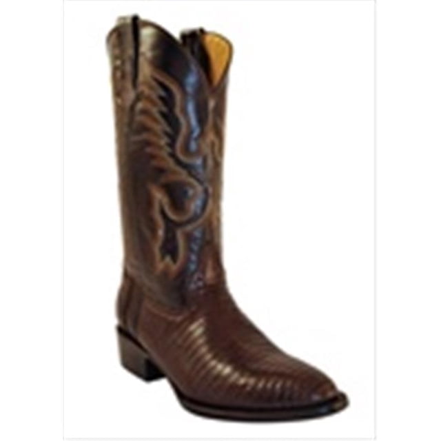 Ferrini 1111109110D Bottes Genuines pour Hommes Teju Lézard Bout Rond, Chocolat, 11D