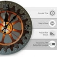 thumbnail image 3 of Gear Lightbulb Industrial Wall Clock 10 Inch Silent Non Ticking Round Wooden Clock Decoration for Living Room Kitchen Bedroom Bathroom Office Classroom, 3 of 8