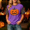 thumbnail image 2 of Shirt for Women Print Short Sleeve Crewneck T-Shirts Halloween Printed Tee Clothes, 2 of 6