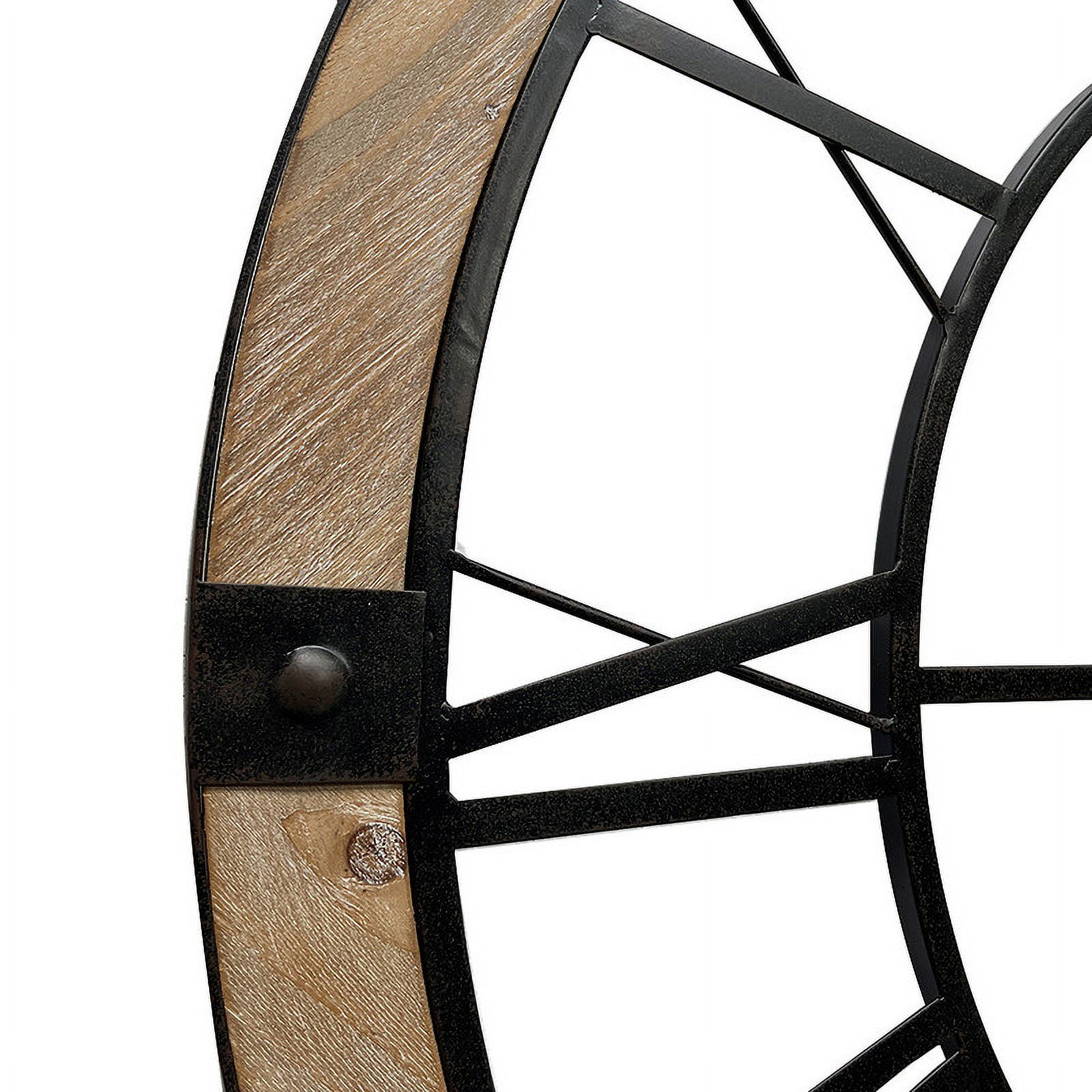 Marinela Round Wood Modern Farmhouse Wall Clock