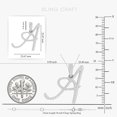 thumbnail image 5 of Bling Craft Cursive Letter A Initial Pendant Unisex Charm 0.54 Ct Round Moissanite 14k White Gold Plated 925 Sterling Silver (Color D, VVS1), 5 of 6
