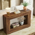 thumbnail image 7 of Tribesigns 47" Farmhouse Console Table, Wood Sofa Table with Storage for Living Room, Hallway, Brown, 7 of 7