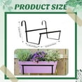 thumbnail image 4 of Hanging Railing Planters, Balcony Planter, Topboutique Railing Flower Box Holder,Heavy-Duty Iron Art Rack Fence Shelf Container for Balcony,Garden,Patio, Indoor and Outdoor (Black), 4 of 7