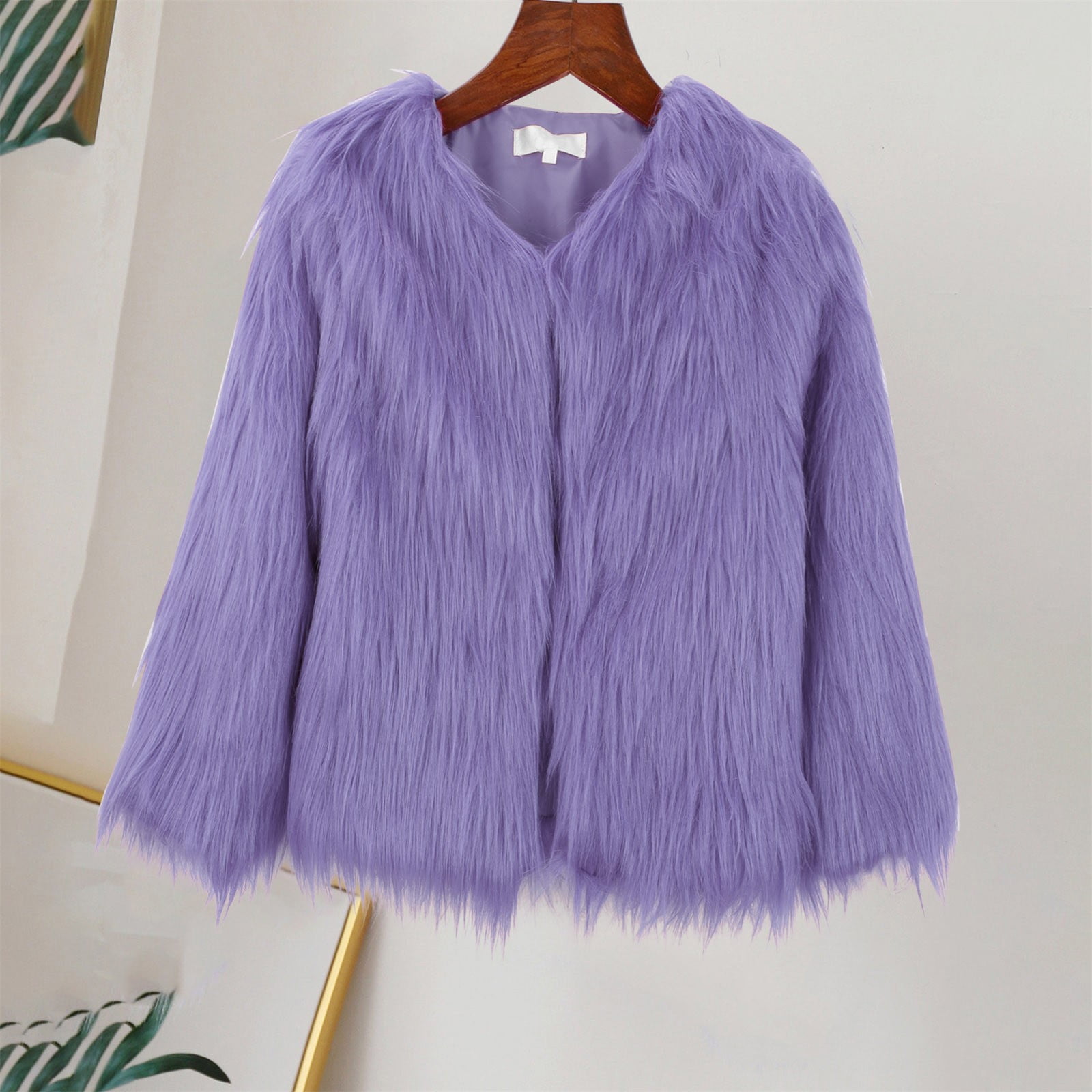 Otqutp Girls Faux-F𝐮r Jacket Coat Kids Fall Winter Thick Fle𝐞ce