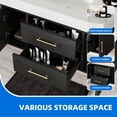 thumbnail image 6 of Dextrus 40 inch Wall Mounted Bathroom Vanity 2 Doors & 2 Drawers, Floating Bathroom Cabinet, Black, 6 of 10