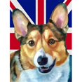 thumbnail image 1 of Corgi With English Union Jack British Flag Flag Garden Size, 1 of 1