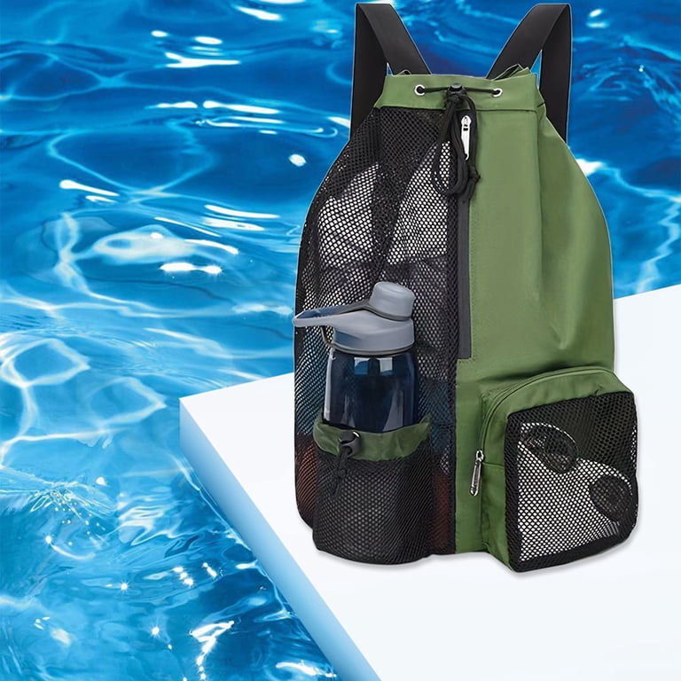 Hiroekza Drawstring Backpack for Women Waterproof Mesh Beach  display picture 1