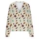 thumbnail image 4 of Puntoco Chaqueta De Punto Informal Con Estampado De Hojas Para Mujer, Chaqueta Con Botones, Abrigo De Felpa, Para Otoño E Invierno, 4 of 4