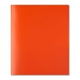thumbnail image 2 of (2 pack) Pen+Gear Letter Size 3-Prong 2-Pocket Poly Folder, 8.5" x 11", Orange, 2 of 6