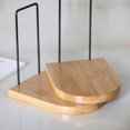 thumbnail image 3 of Naturlig Bambu Bokstöd Stor Kapacitet Kontor Bokstöd Anti Slip Bokställ Hållare Bokhylla Ändar för Hemmakontor Bibliotek Skola Studie Dekoration 2 st, 3 of 4