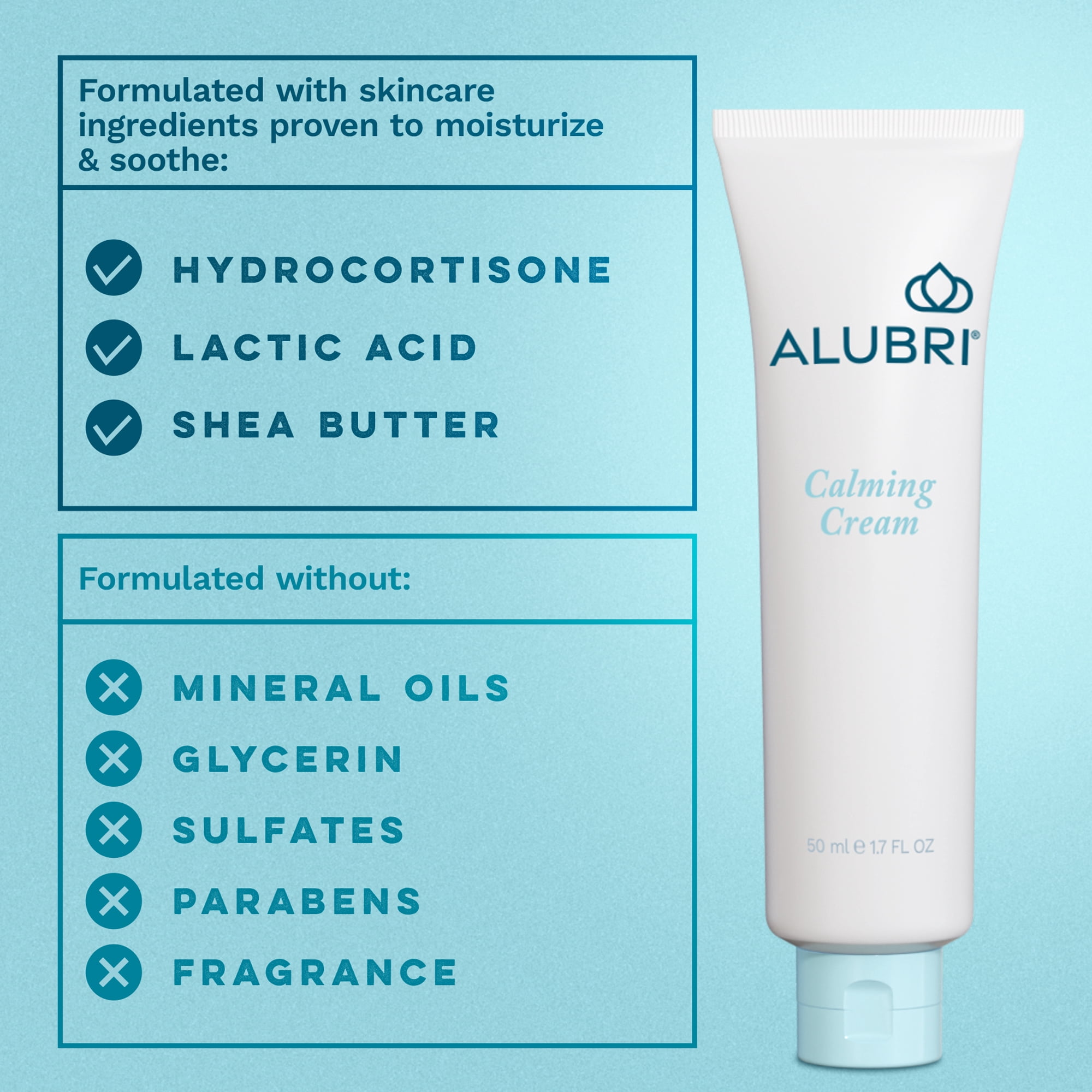 Alubri Calming Cream For Sensitive Skin, 1.7 fl oz