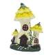thumbnail image 3 of Estatua de casa de setas, figura de jardín, escultura en miniatura, adorno hecho de material duradero Amarillo, 3 of 9