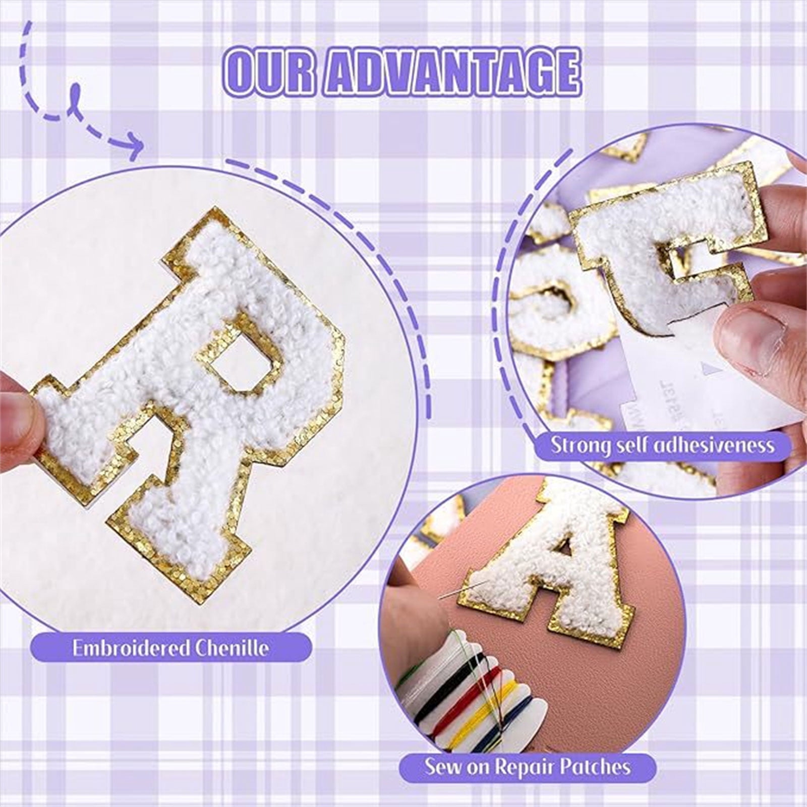 1 Set A-Z Letter Sticker Letter Repair Patches Iron on Embroidered Patches Sew On Patches for Clothes Hat