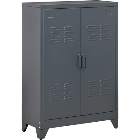 

Industrial Cabinet Steel Garage Cabinet with Double Doors and Adjustable Shelves