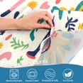 thumbnail image 3 of Yayeee Kitchen Curtains Tier Pair Light Filtering 27"x24" Rod Pocket Short Cafe Window Panel, Abstract Floral, 3 of 7