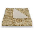thumbnail image 3 of Creative Products Large Sunflower Head Gold and Yellow 50 x 60 Coral Fleece Blanket, 3 of 3