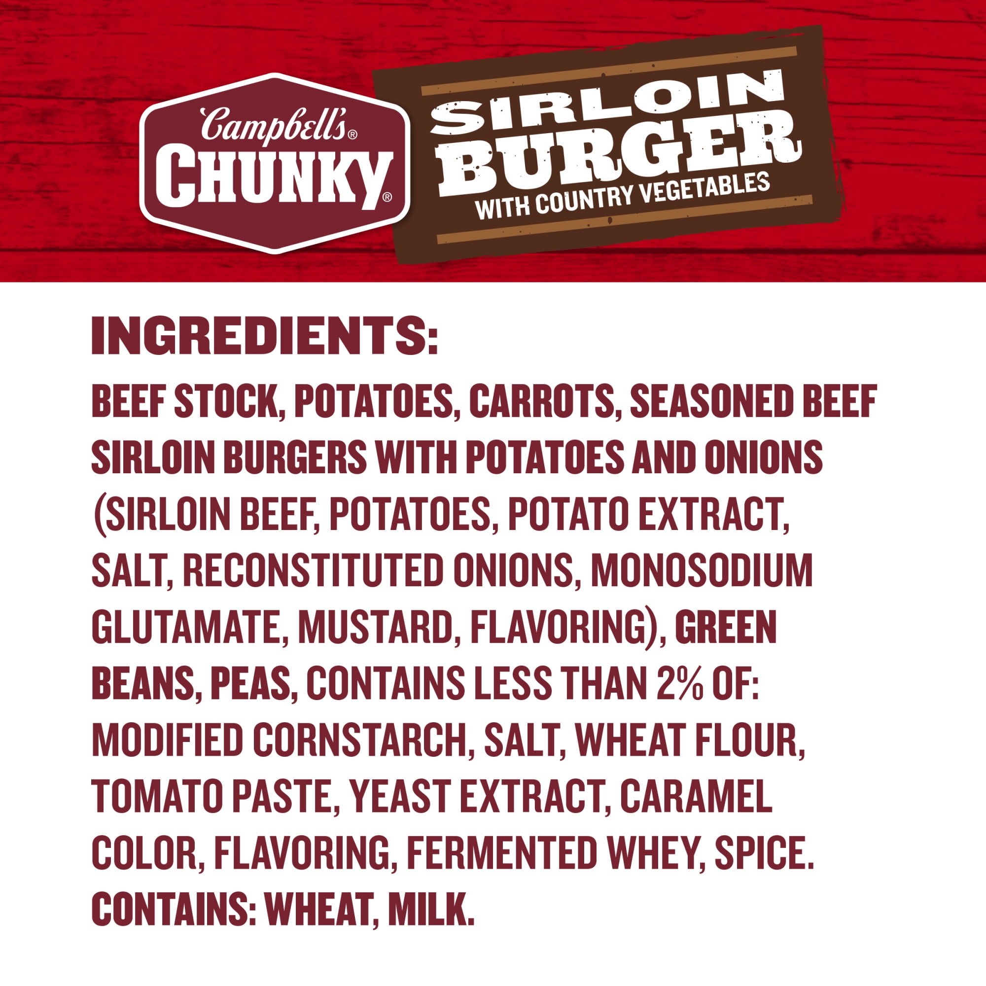 (12 pack) Campbell’s Chunky Sirloin Burger Vegetables Beef Soup, 18.8 oz Can