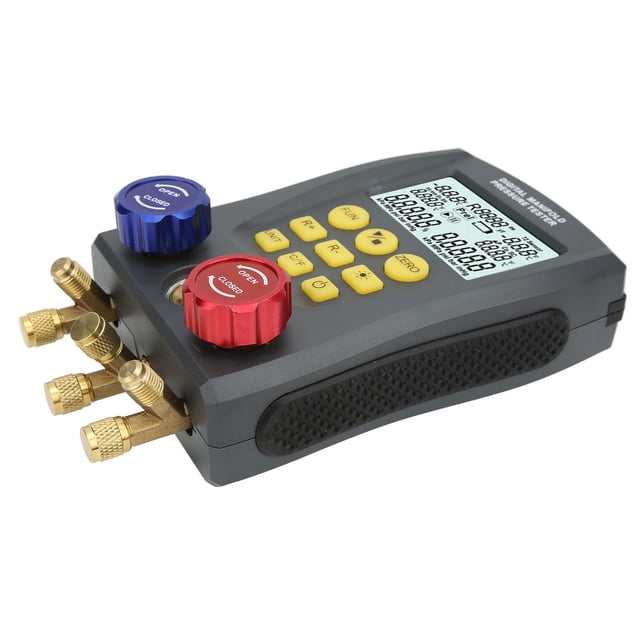 Vacuum AC Manifold Meter, Electronic HVAC Digital Manifold Gauge Smart Multi Functional for Air Conditioning System