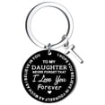 thumbnail image 1 of Llaveros para mujer, llavero de billetera, llavero de auto, lindo llavero DIY para mi hija, llavero de acero inoxidable negro con apellido de 26 letras, 2,5 cm, decoraciones de moda, 1 of 3