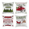 thumbnail image 2 of Assorted Christmas Prints Pillow Cover 18x18 inches (Set of 4), 2 of 3