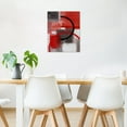 thumbnail image 2 of Red Geometric Wall Art for Bathroom Modern Black and White Minimalist Canvas Wall Art Wall Paintings Home Decor Gray Wall Pictures for Living Room Bedroom Office Ready To Hang,12x16 Inch, 2 of 6