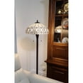 thumbnail image 3 of Amora Lighting Tiffany Style Floor Lamp Standing 62" Tall Stained Glass White Mahogany Bedroom Reading Gift AM232FL16B  White, Clear Bronze, 3 of 5
