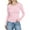 Pink #015, variant on Women's Spring Ribbed Knit Sweater Long Sleeve Crewneck Shirts Slim Fitted Casual Basic Tee Tops Fashion Clothes Light Purple XL