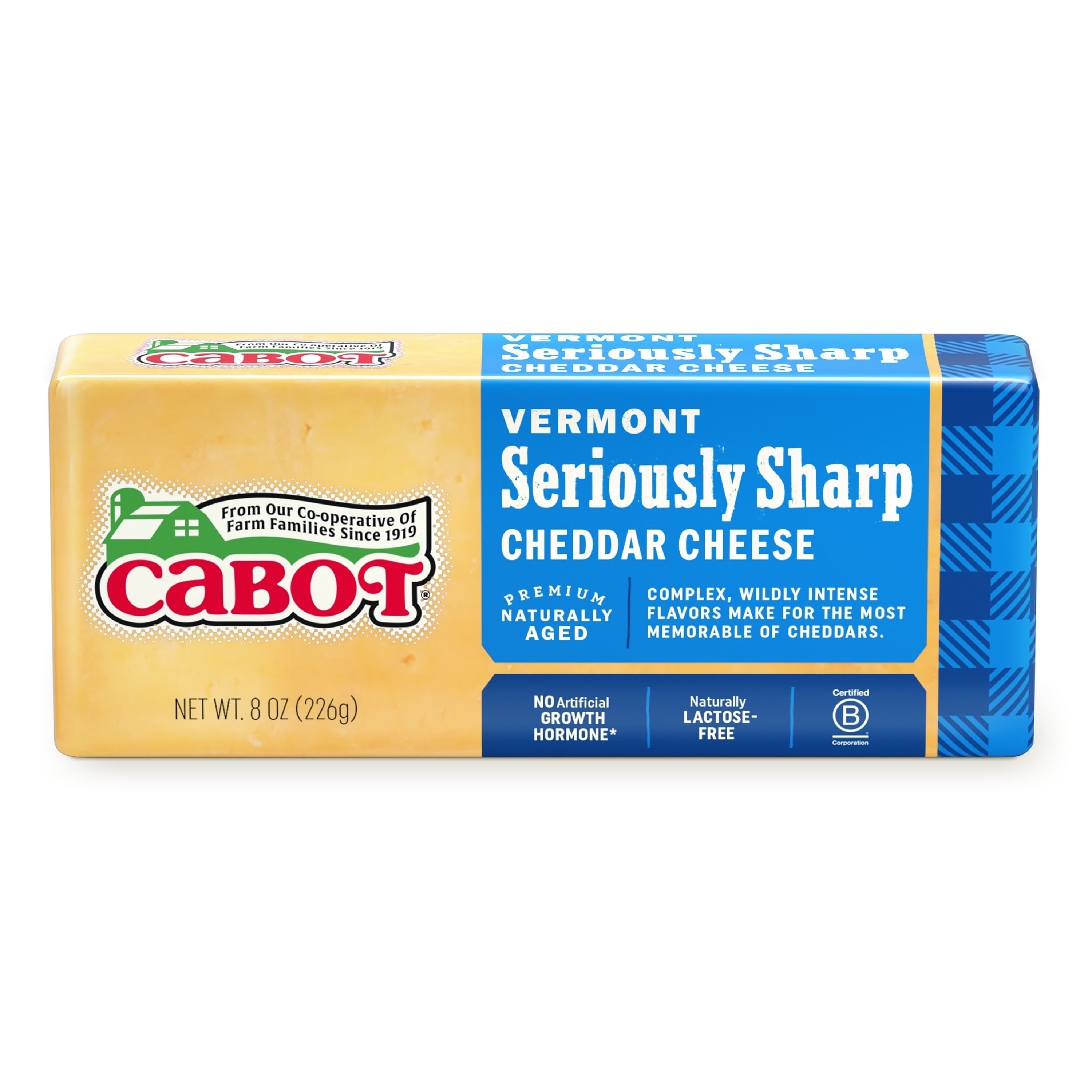 Cabot Seriously Sharp Yellow Cheddar Cheese, 8 oz