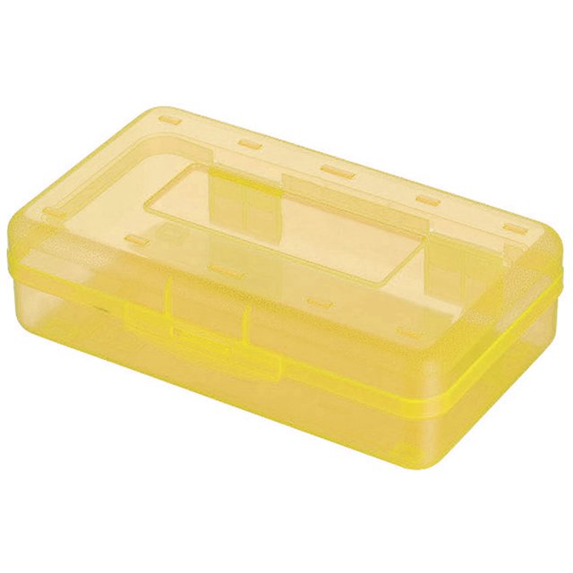 Kids Pencil Box,Plastic Student School Classroom Portable Plastic Pencil Case with Snap Tight Lid
