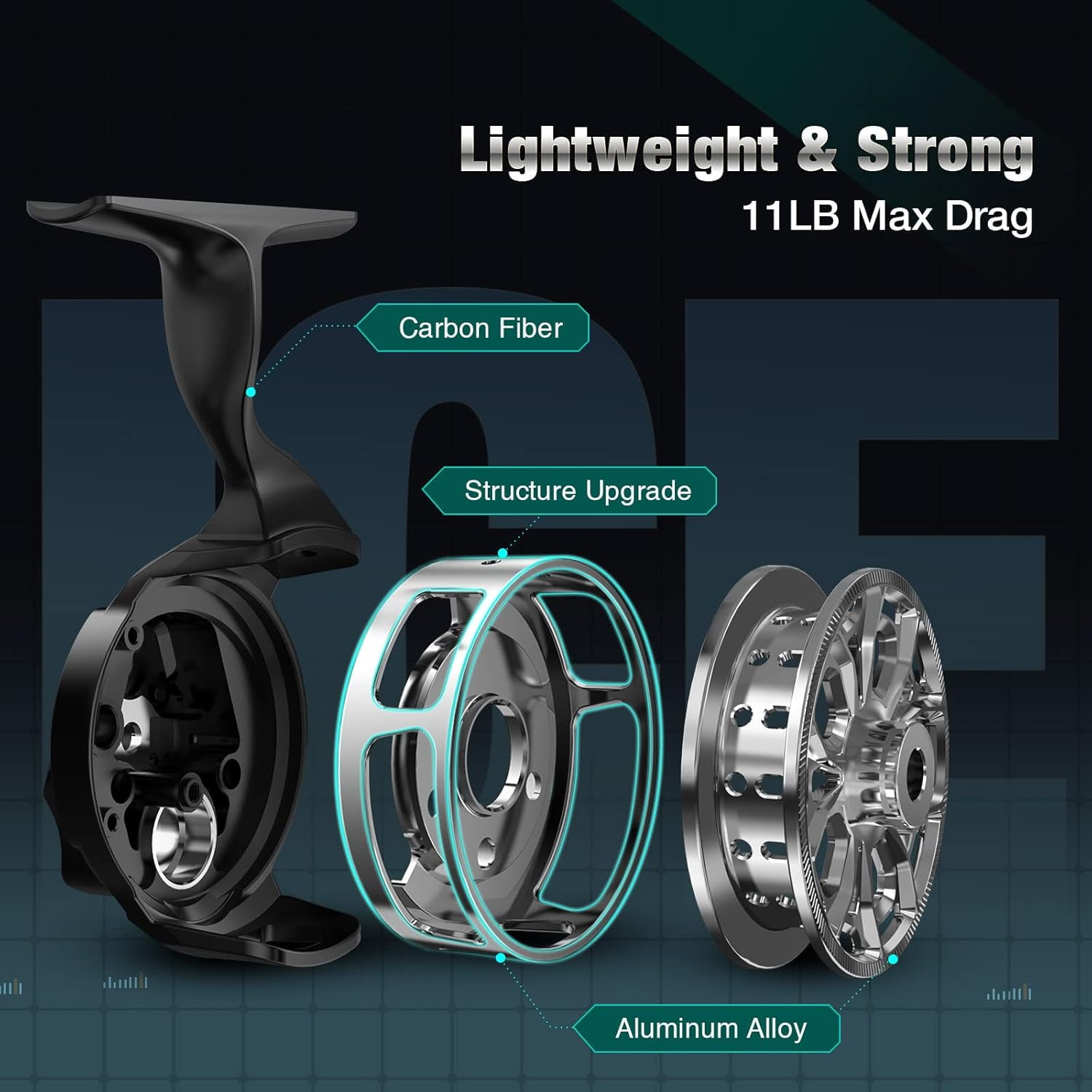 13 Fishing FreeFall Ghost Inline Ice Fishing Reel LH 2.5:1 - Walmart.com 13 Fishing FreeFall Ghost Inline Ice Fishing Reel LH 2.5:1 - Walmart.com