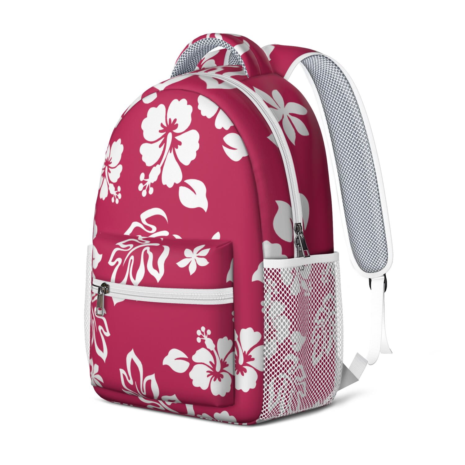 Tropical Watercolor Print School Backpack - Durable Lightweight Daypack