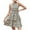 Green, variant on IROINNID Women's Sleeveless A-Line Dress Round Neckline Buttons Dress Princess Mini Dress Strapless Print Dress
