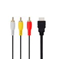 thumbnail image 4 of Macho a 3 RCA Macho Adaptador Av Cable de Audio y Video Av Compuesto 1.5M para TV Cable decodificador de Audio y Video de Alta definición, Cobre, 4 of 5