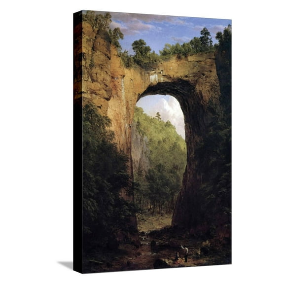 Art.com Natural Bridge, Virginia Stretched Canvas Print Wall Art by Frederic Edwin Church, 12" x 18"