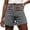 shorts 230#Grey, variant on Womens Shorts Stylish Streetwear Design Asymmetrical Waist Denim Shorts Slim Fit Versatile Wide Leg Casual Daily Wear