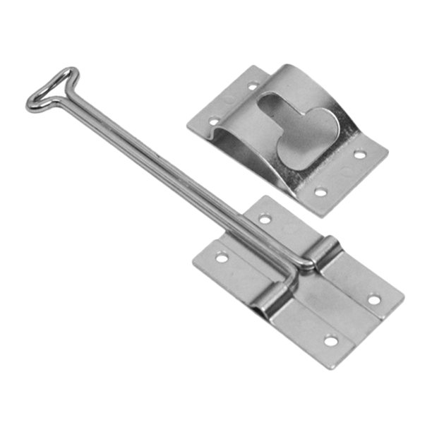1 juego de soporte para puerta de autocaravana, pestillo para puerta de autocaravana, pestillo para puerta de remolque, gancho metálico para pestillo de puerta