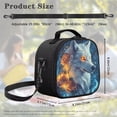 thumbnail image 5 of Jeiento Wolf Small Crossbody Lunch Bag for Kids Age 4-6 Kindergarten Boys Girls Lunchbox Tote Rose Print School Meal Tote Kit, 5 of 6