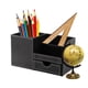 thumbnail image 3 of Organizador de suministros de escritorio negro organizador de escritorio estilo de cuero moderno 92 x 41 x 48 pulgadas Almacenamiento de lápices de oficina Almacenamiento de ANGGREK Otros, 3 of 8