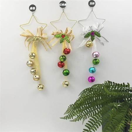 

Bowknot Jingle Bell Rings Pendant for Christmas Tree And Door Hanging Decor Red