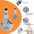 thumbnail image 2 of Pet Sling Carrier, Pet Carrier for Small and Medium Dog up to 15 Lbs, Wrap Carrier Sling Adjustable Strap Zip Pocket, Hands Free Pets Pack for Outdoor Travel Subway - GRAY, 2 of 7
