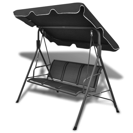 Anself Black Garden Swing Chair Anself Black Garden Swing Chair
