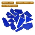 thumbnail image 2 of Unique Bargains 15Pack Mixed Shape Irregular Acrylic Sew on Mirror Pieces Rhinestones Beads, Blue, 2 of 6