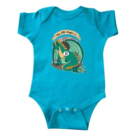 

Inktastic First Birthday This Little Dragon Is 1 Gift Baby Boy or Baby Girl Bodysuit
