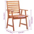 thumbnail image 2 of Sillas para Comedor de Patio Casafoyer 4 piezas en Madera Maciza de Acacia con Cojines, 2 of 5